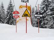 Segnaletica delle piste a San Vito di Cadore