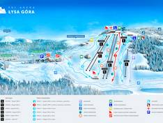 Mappa delle piste Łysa Góra - Dziwiszów