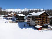 Vista sugli alloggi presso la stazione a valle