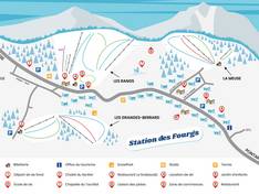 Mappa delle piste Les Fourgs