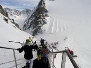 Discesa dalla stazione a monte alle piste