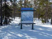 Mappa delle piste nell’area sciistica di Levi