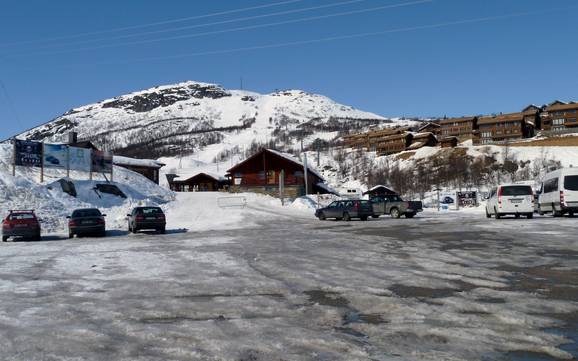 Sørlandet: Accesso nei comprensori sciistici e parcheggio – Accesso, parcheggi Hovden