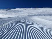 Pista perfettamente preparata nell’area sciistica Saint-Lary-Soulan