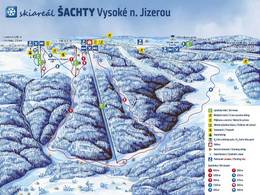 Mappa delle piste Šachty - Vysoké nad Jizerou