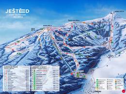 Mappa delle piste Ještěd - Liberec