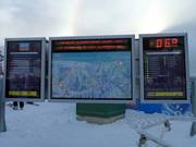 Pannelli con informazioni in tempo reale presso la stazione a valle