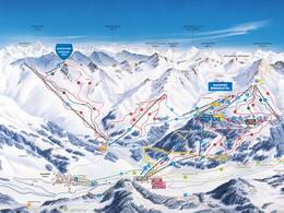 Mappa delle piste Nauders am Reschenpass - Bergkastel
