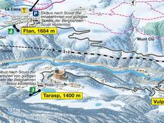 Mappa delle piste Tarasp