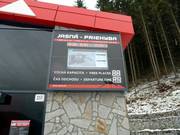 Tabellone informativo presso la funicolare Chopok