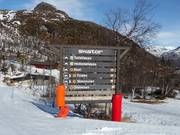 Segnaletica delle piste a Hemsedal