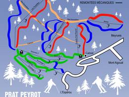 Mappa delle piste Prat Peyrot - Mont Aigoual