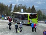 Skibus alla stazione a valle a Siusi allo Sciliar