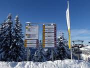 Segnaletica delle piste presso Hauser Kaibling