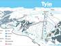 Mappa delle piste Tyin-Filefjell