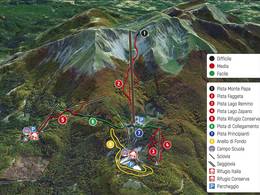 Mappa delle piste Monte Sirino