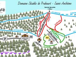 Mappa delle piste Prabouré - Saint-Anthème
