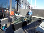 Al fuoco aperto presso lo Chalet du Lac