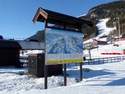 Mappa delle piste presso la stazione a valle Kvitfjell