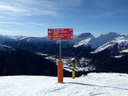 Segnaletica delle piste al Jakobshorn