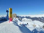 Inizio dei couloir al Saulire 2740 m