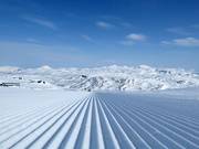 Pista perfettamente preparata al mattino