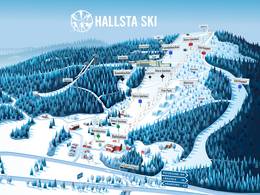 Mappa delle piste Hallstabacken - Sollefteå