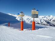 Segnaletica delle piste nel comprensorio sciistico Les 3 Vallées