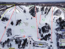 Mappa delle piste Mont Ripley