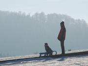 Comodo trasporto in salita grazie al tappeto per slittini al Ritzhagen