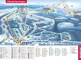 Mappa delle piste Klövsjö/Storhogna