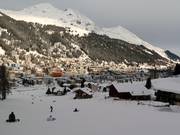 Vista sulle sistemazioni di Davos direttamente presso il Jakobshorn