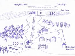 Mappa delle piste Monte Kienader - Bergkirchen