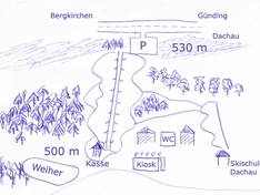 Mappa delle piste Monte Kienader - Bergkirchen
