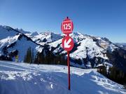 Segnaletica delle piste rossa