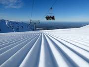 Perfetta preparazione delle piste nell’area sciistica Mt. Hutt