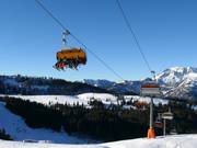 Edtalmbahn - 6pers.| Seggiovia ad alta velocità (ad agganc. autom.) con cupola di prot. e riscald. sedile