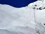 Vista sulla pista difficile Lomnické sedlo