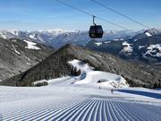 La funivia Spieljoch con una pista perfetta