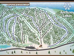 Mappa delle piste Anthony Lakes Mountain Resort