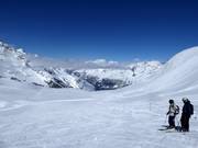 Pista del ghiacciaio Metro agli impianti Allalinlifte 1+2