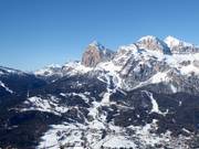 Vista sulle piste di Cortina d'Ampezzo