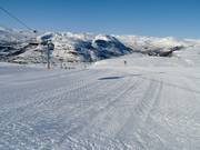 Pista appena preparata a Hovden