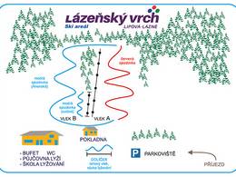 Mappa delle piste Lazensky vrch - Lipová Lázně