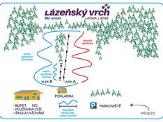 Mappa delle piste Lázeňský vrch - Lipová Lázně
