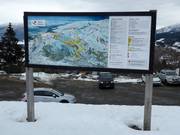 Mappa delle piste presso la stazione a valle Bavallen