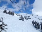 Pendii di neve fresca nell’area sciistica Grand Targhee