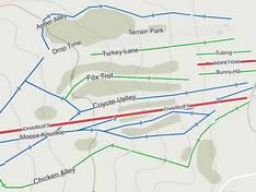 Mappa delle piste Thrill Hills - Fort Ransom