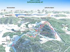 Mappa delle piste Simonhöhe - St. Urban