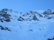 Vista sulle aree estreme di freeride al Savin Kuk